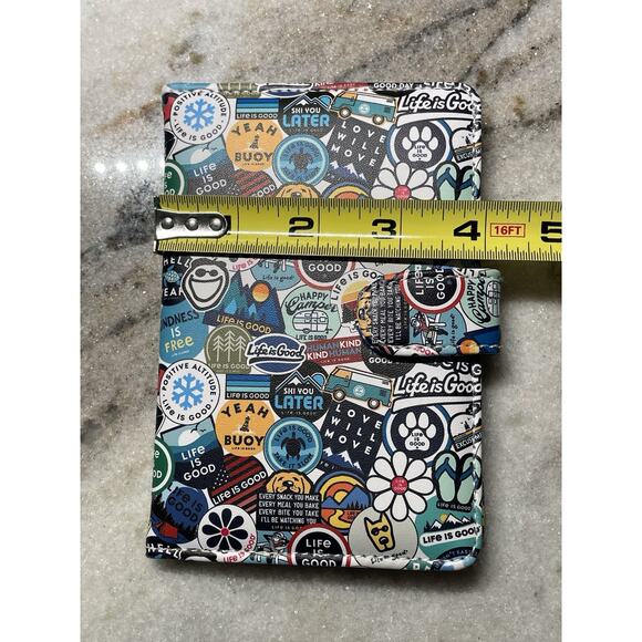Life is Good Passport Wallet Cover Case Protects Passport Documents - Picture 6 of 6